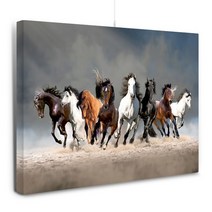 셀러허브 백마도 팔마도 칠마도 말 그림 액자 캔버스 50호, 8번／50호 117x80cm(캔버스액자 옆면흰색)