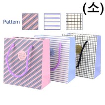 체크 쇼핑백 패턴 종이가방 디자인 선물백(소) X10개, 화이트 라인