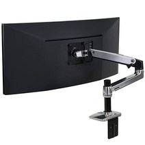 Ergotron LX 싱글 모니터 암 거치대 VESA 34인치, 광택 알루미늄_8인치 폴
