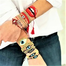Go2boho 2021 MIYUKI 터키 이블 아이 팔찌 멕시코 하트 여성용 팔찌 여성용 선물 입술 Hamsa Hand Pulseras Jewelry Femme|Charm Br