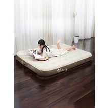 원터치에어침대 자충에어매트 싱글 2 접이식 자동 에어매트리스, 16. 3인용 하이플로우 침대 200x180x40cm
