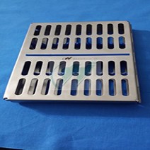 French Steel Autoclave Dental Surgical Sterilization Cassette Tray for 10 Instruments (Hti Brand) nu, 1