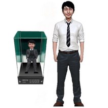아바타피규어 주문제작 실사 남자 셔츠 피규어 퇴직 퇴직패 승진 승진패 트로피 감사 감사패 기념 기념패 축하 축하패 공로 공로패 선물, 6번- 서있는 남자