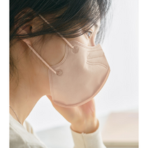 kf94마스크 새부리형 소두 덴탈마스크 숨쉬기편한 베이지 톤업 대형 살색 귀안아픈 대용량 50매, 벨르 kf94, 화이트