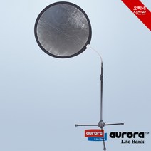 [오빠네사진관] 스탠드형 원형반사판세트(양면) - 사진반사판 촬영반사판 방송반사판 스튜디오반사판, 1세트, ㄴ반사판지름 45cm(블랙/화이트)