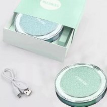 포터블 LED 폴딩 손거울, 그린, 1개