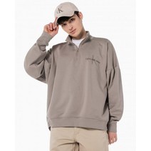[빠른출고]/캘빈클라인 JEANS 남 타우페 모노그램 로고 하프 집업 스웨트셔츠 J400185 A03