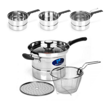 키친아트 퀸센스 파스타 스파게티 찜 면 국수 삶는 냄비 16 18cm, 1.키친아트 찜/국수냄비 16cm