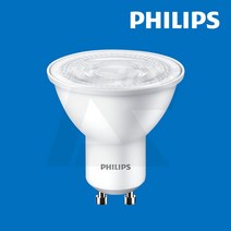필립스 LED GU10 4.5W 220V 이케아전구 호환, 전구색 3000K 노란빛
