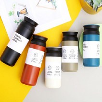 스텐 보온보냉텀블러 라벨 카페 텀블러 350ml 500ml, 350ml-블루