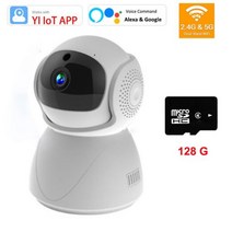 홈캠 가정용cctv 베이비캠 펫캠5G 2.4G 듀얼 밴드 WiFi 카메라 1080P 무선 자동 추적 PTZ 베이비 모니터 카메라 Alexa Google YIIOT 보안 개인 모드, 카메라 128G_미국 플러그