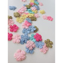 [그레이스샵] 수공예 만들기 부자재 DIY 재료 한복장식품 미니 믹스 컬러 투사이즈 (1.2cm 2.2cm)벛꽃 50pcs 한세트 (주문수량1 =50개)