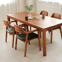 라로퍼니처 발렌시 1900 참죽나무 원목 6인 식탁 세트 (식탁+의자4), 식탁+의자4