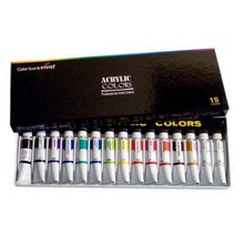 MDO6495 비비드 아크릴물감 12ml 15색 세트 파레트/물감/아크릴물감/붓