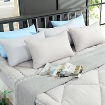 호텔 향균 비게 비개 낮은 베개솜 베개속 40x60cm 시어서커 쿨, 그레이