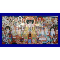 옥황종합탱화 큐빅 장식 구슬자수 비즈 대형 보석십자수 재료 세트 diy, 150x290cm 전체 원형 큐빅