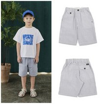 빈판교12 23년 SS BX27PT01NV 남아 네이비 스트라이프 시어서커 4부 팬츠