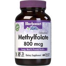블루보넷 셀룰러액티브 메틸폴레이트 800 mcg 베지터블 캡슐, 60개입, 1개