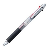 제트스트림 3색 펜 0.38mm SXE3-400-38, 투명, 2개