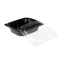 팜스용기 일회용 도시락용기 DS-204 블랙, 10개입, 30개