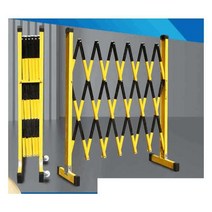접이식 바리게이트 이동식 휀스 출입통제 자바라, 1.2m x 2m 길이의 빨간색과 흰색 두껍게, 1개