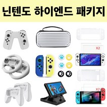 아싸라봉 닌텐도 스위치 OLED 하이엔드 패키지 12종 케이스 가방 강화유리 그립 거치대 악세사리 세트, 스위치 OLED 용 끝판왕패키지