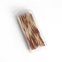 Bamboo Factory [고급과일꽂이] 일자꼬임-빨강 대나무 과일꽂이 요지 티포크 (04), 100
