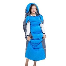 캠핑 슬리핑 기어 방수 초경량 아웃도어 침낭 공간 절약 하이킹용, Sleeved