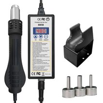 전기 열풍기 히팅건 핫건 히터건 드라이기 힛툴 수축튜브 히트건 뜨거운 공기 총 8858 마이크로 재 작업 납땜 스테이션 납땜 650 w 열 총 용접 수리 도구 열 총을 위한 led, 협력사, 110V 미국 플러그, 8858 A1