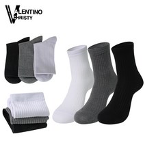 발렌티노 국산 여자 학생 면100 진짜 순면 양말 세로 골지 무지 중목-10족
