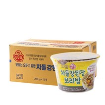 오뚜기 컵밥 차돌 강된장보리밥 310g 12입 한박스 컵반 즉석밥 아침식사대용 간편식사 대용량, 단품