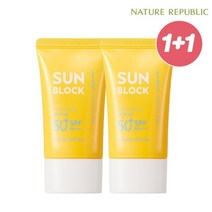네이처리퍼블릭 캘리포니아 알로에 수분 톤업 선블럭 SPF50+ PA++++ 1+1, 단일옵션 PK3865