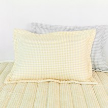 루나비 스윗체크 시어서커 베개커버 40x60