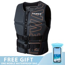 FREELIFE 카약 구명 조끼 성인 서핑 제트 스키 모터 보트 웨이크 보드 뗏목 낚시 수영 표류 구조, K0214 Gray