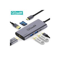 큐짐 7in1 USB C타입 멀티허브 7포트 삼성덱스 미러링, 큐짐 7in1 USB C타입 멀티허브 7