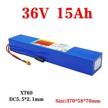 전기자전거 36V 15Ah 배터리 18650 10S5P 15000mah 충전식 배터리 팩 500W 고전력 배터리 42V15000mAh Ebi, 03 15Ah-rectangle, 한개옵션1