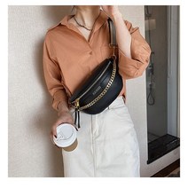 여성 소가죽 체인 슬링백 미니백 크로스백 숄더백 캐쥬얼백 가을 겨울 가죽 체인 가방 고급품질 블랙