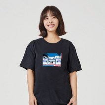 키밍 펜션 휴가룩 여행반팔코디 편한티