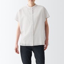 무인양품 여성용 MUJI 워싱 프렌치 슬리브 블라우스 BCA31ZZZ