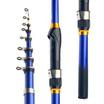 원투낚시대 바다 Telescopic 스피닝 플라이 카본 파이버 3M 2.4M 1.8M 미니 릴 시트, 16.BLUE - 2.4 m