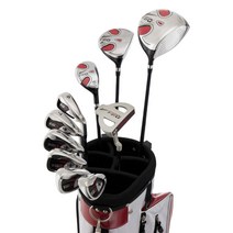 WORLD EAGLE (월드 이글) F-01α 남성 골프 클럽 풀 세트 화이트 레드 가방 ver. 【우용】 플렉스 S WE-J-F-01-MRH-WR