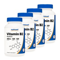 비타민 B2 400mg 120캡슐 4병, 단품, 단품