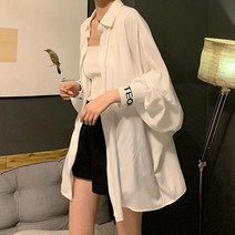 중년여성 롱 로브 가디건 에어컨디셔너블 여자 아이스 얇은 자외선 차단 코트 여 여름 루즈핏 미디엄 숄