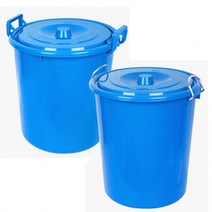 청통 파란통 업소용 식당 대용량 분리수거 운반구 쓰레기통 20L - 110L, 만능용기/37L