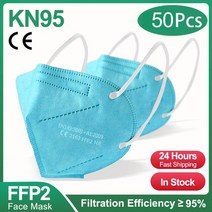 마스크 Ffp2 마스크 kn95 페이스 kn 95 인증 10-100 개, 13 50pcs-blue-aduit, 한개옵션1