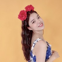 카네이션머리띠 헤어밴드 꽃 체육대회 단발 단체 졸업사진 셀프스튜디오 어버이날, 보라