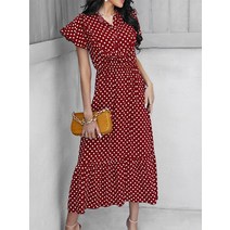 Purplehoney Ladies Dress Dot Women Dress Summer 2022 Casual Elegant Long Dress Plus Size