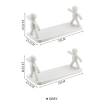 앵글 미니 모듈 선반 아트월 팬트리 장 벽걸이 형 욕실 파티션 스토리지 랙 화장품 주방, 협력사, 회색 2개