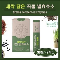 국내산 곡물 발효 효소 분말 새싹효소 역가수치 새싹보리 현미 보리 치커리 귀리 대두 혼합 발효효소 소화 식이섬유 아밀라아제 프로테아제 분해효소 소화효소 소화에좋은음식 추천, 2박스, ##푸름이네##새싹담은곡물발효효소(3g×30포)
