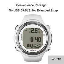 Suunto D4i Novo 스쿠버 다이빙 컴퓨터 시계 Usb 스포츠 무료 안전 장비 정통 글로벌 보증, white